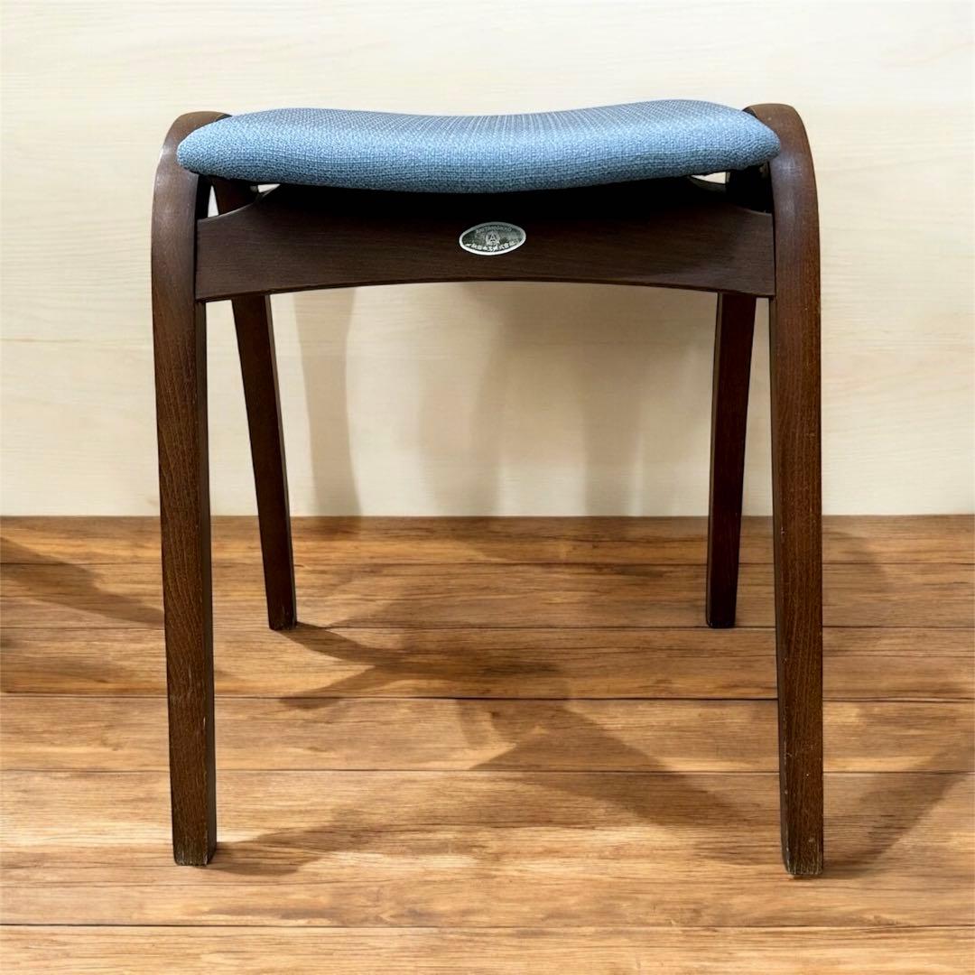 秋田木工 スツール 剣持勇スタッキングチェア ベニヤ交換・座面張替済