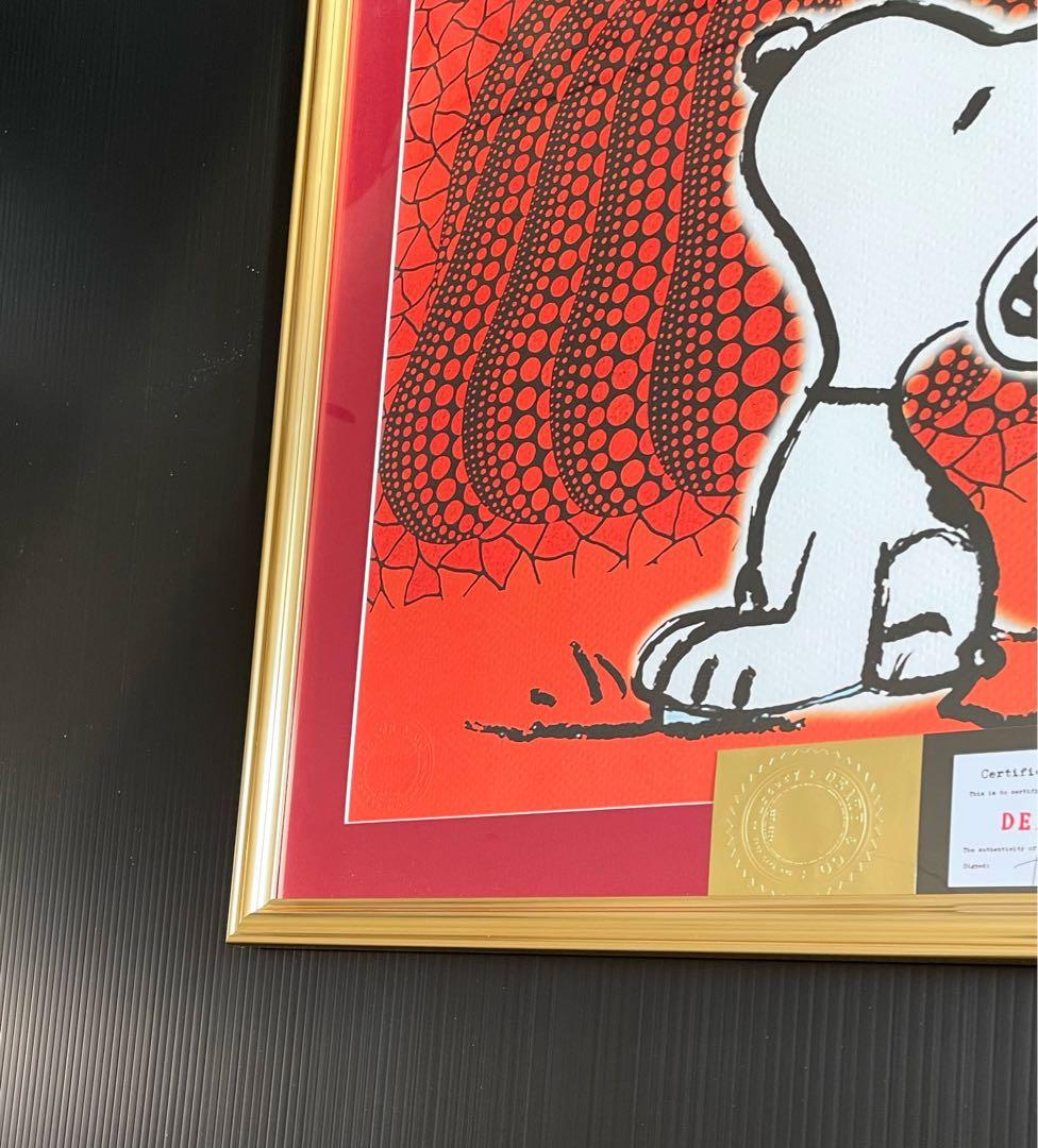 額付き/DEATH NYC/アートポスター/スヌーピー /SNOOPY/かぼちゃ