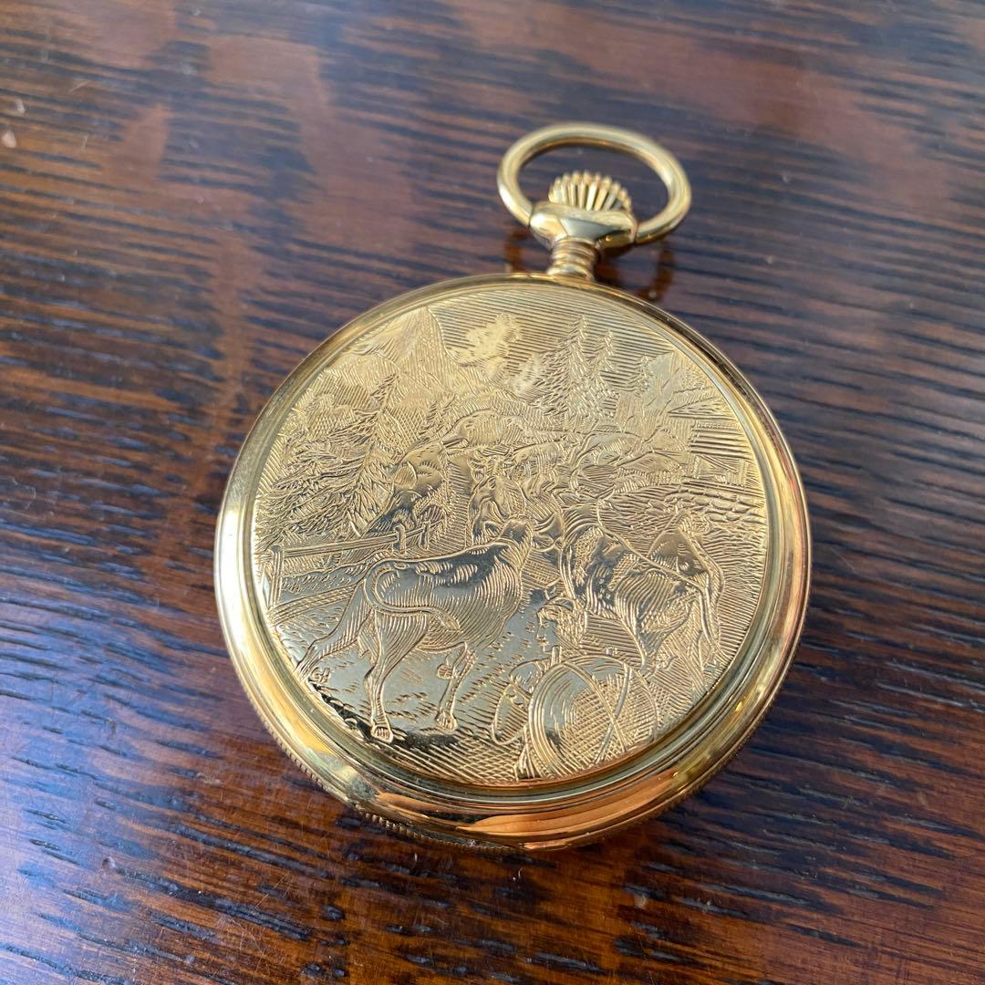 極美品 スイス製 Bucherer ユニタス6497 懐中時計 動作品