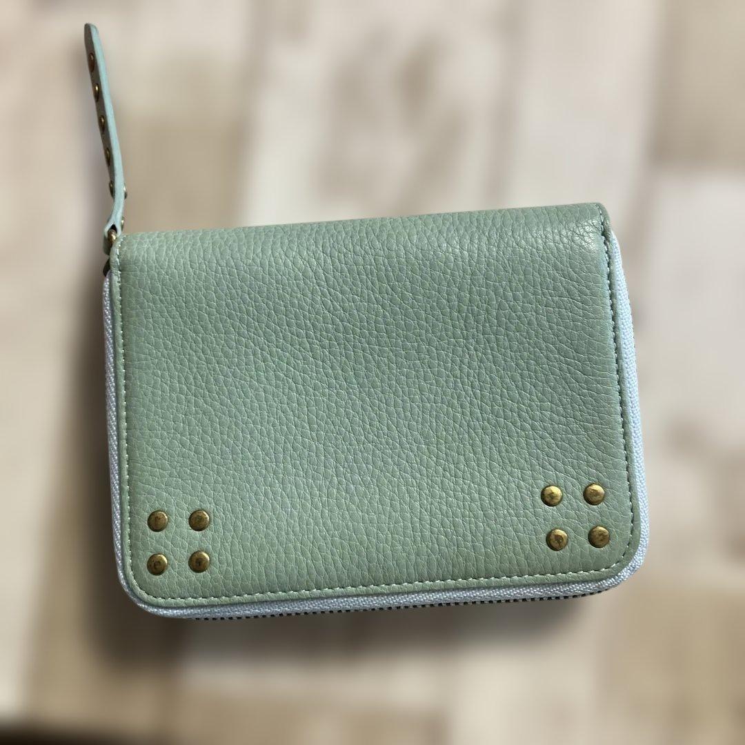 CELINE 二つ折り財布 ミントグリーン