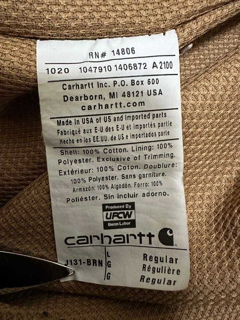 Carhartt アクティブジャケット　USA製 サーマル