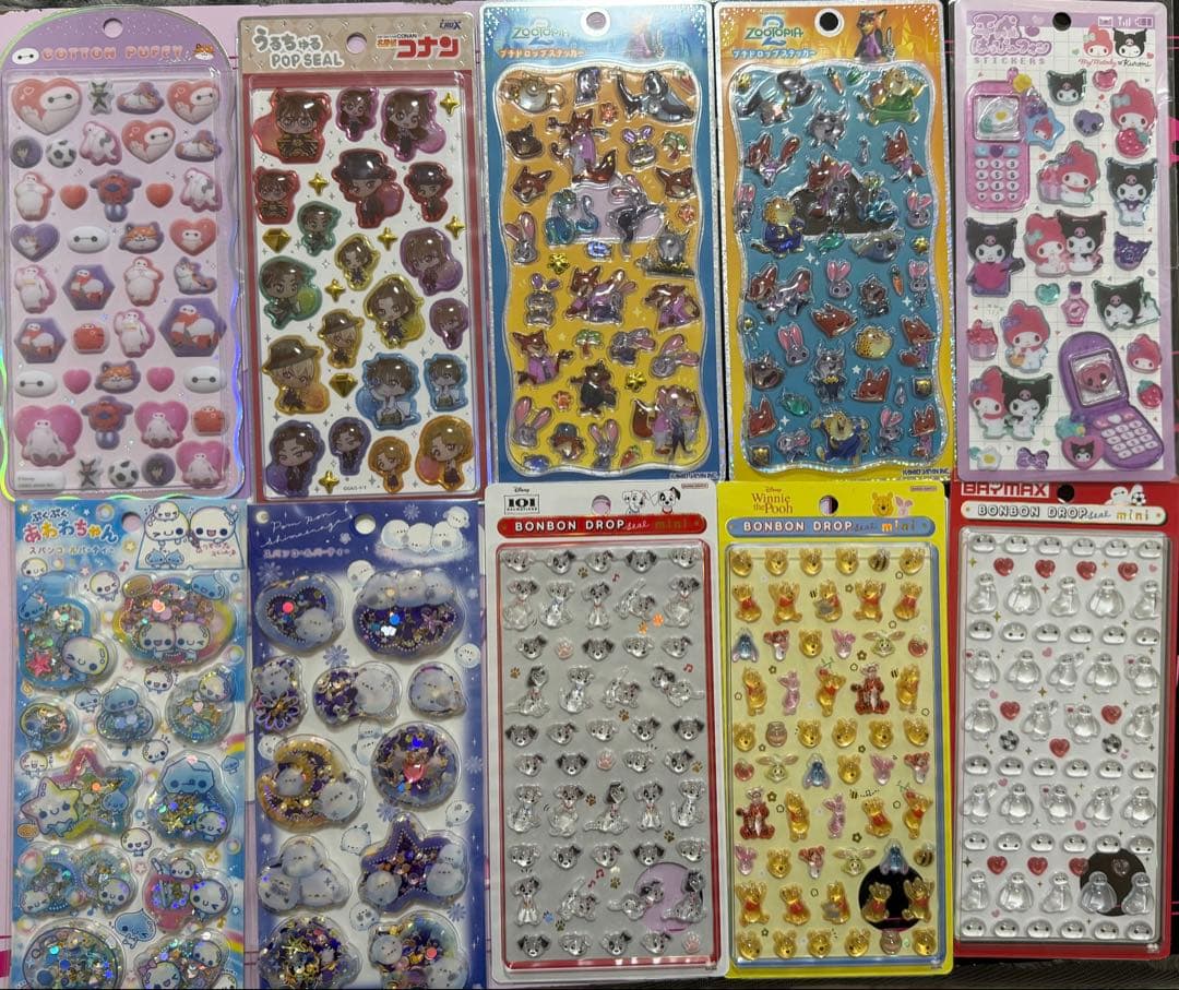 ボンボンドロップミニ 他キャラクターシールセット 10枚シールセット