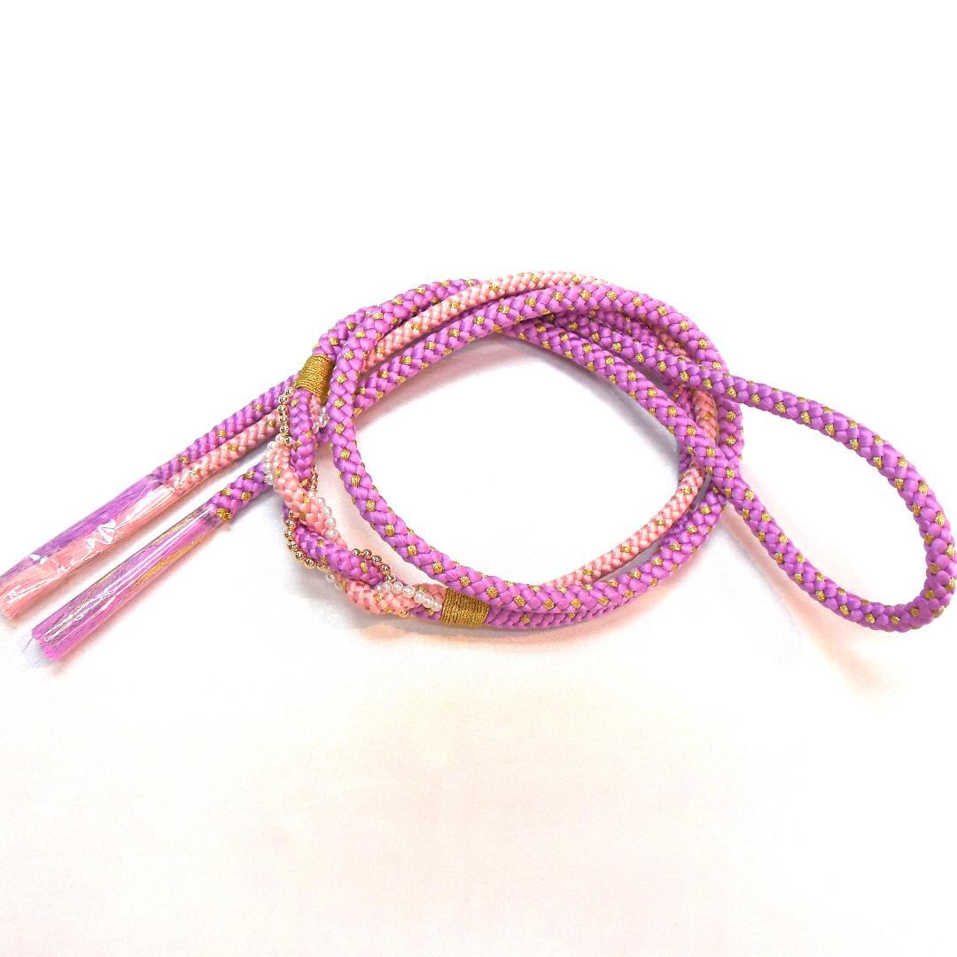 美品★振袖フルセット　正絹　成人式　振袖　7点セット　Mサイズ　ピンク　花柄