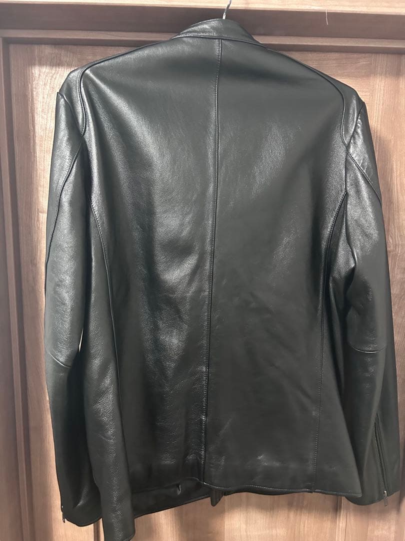 シングルライダースジャケット　ラムレザー