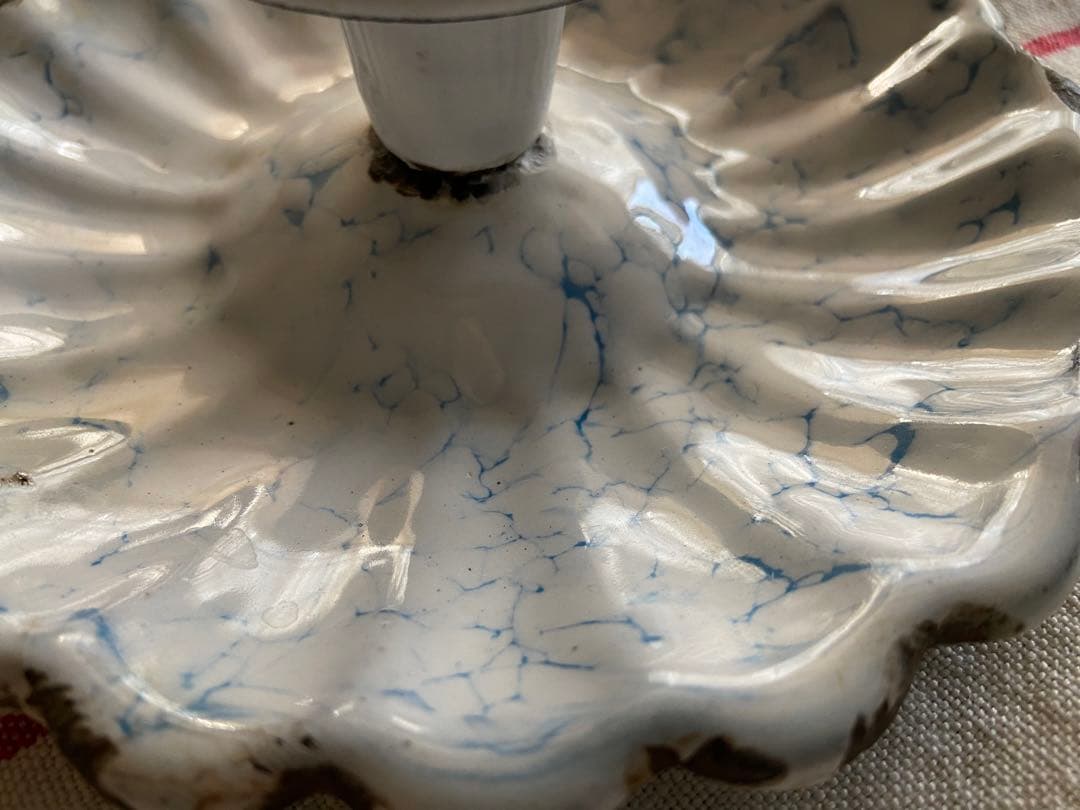 フランスアンティーク　キャンドルホルダー　キャンドルスタンド　ホーロー　エナメル