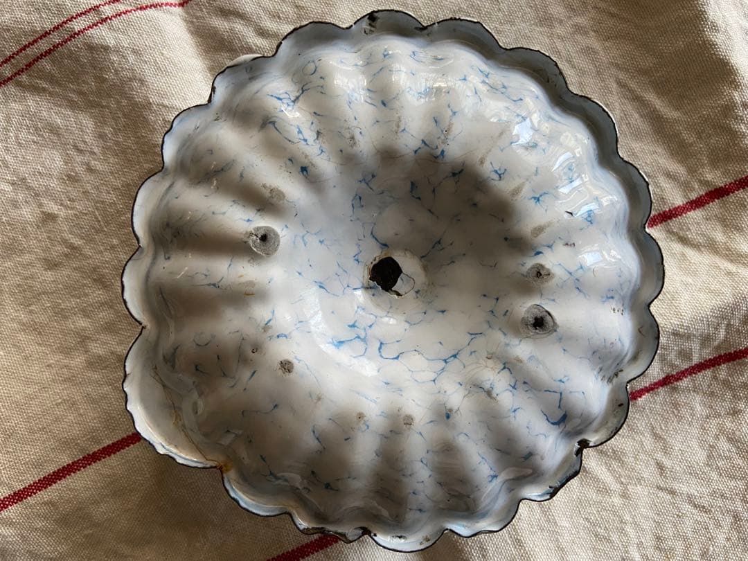 フランスアンティーク　キャンドルホルダー　キャンドルスタンド　ホーロー　エナメル