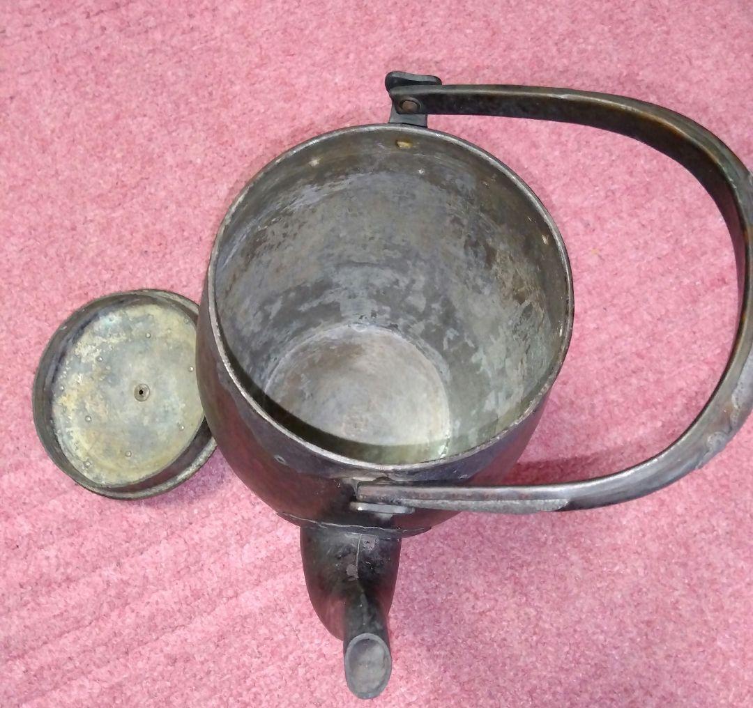 【素材不明】銅瓶 花模様 鉄瓶 銀瓶 錫瓶 やかん 水差し