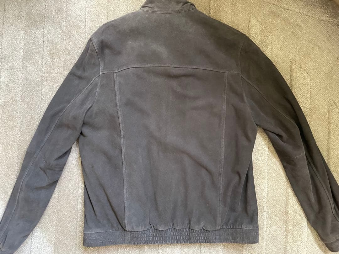 ［極美品/特価］セオリー　レザージャケット やぎ革　 スエード　ダークブラウン