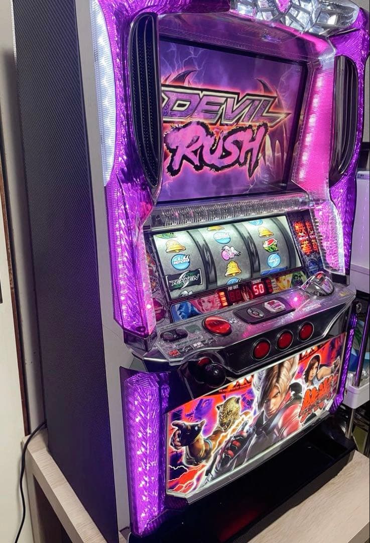 【特殊設定/ボナ直撃機能】鉄拳2 メダル不要機付　家庭用電源　鉄拳2nd