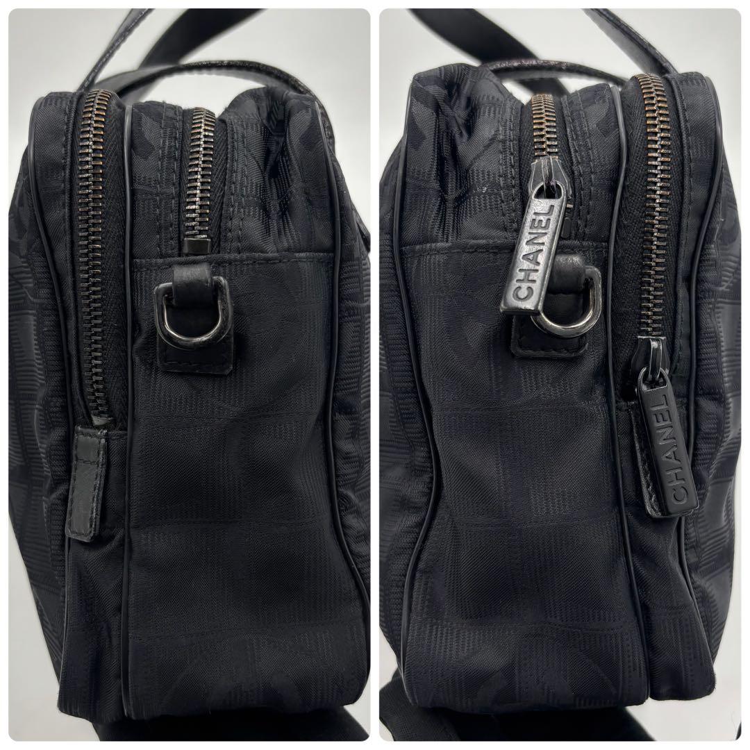 シャネル ニュートラベルライン 2way ショルダーバッグ ハンドバッグ 黒