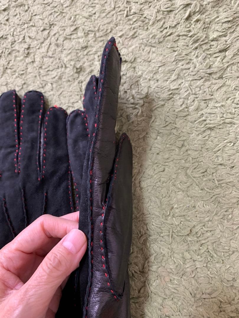 CARIDEI（カリデイ）レザーグローブス羊革レ手袋イタリア黒新品タグ付き