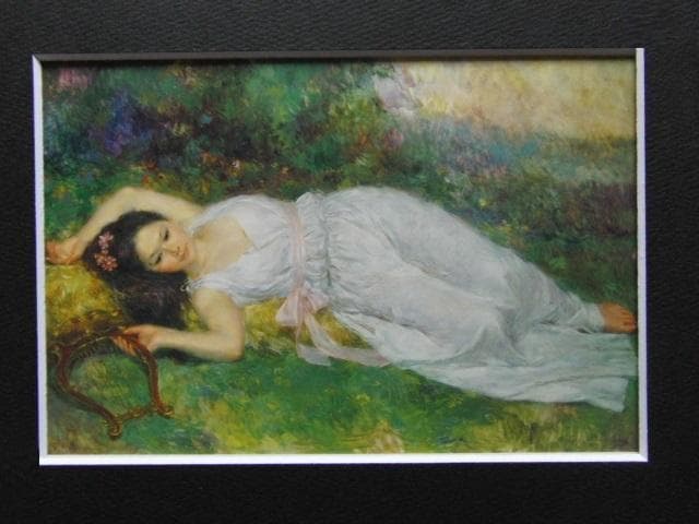 中山忠彦、サッフォー、希少な画集より、新品高級額・額装付