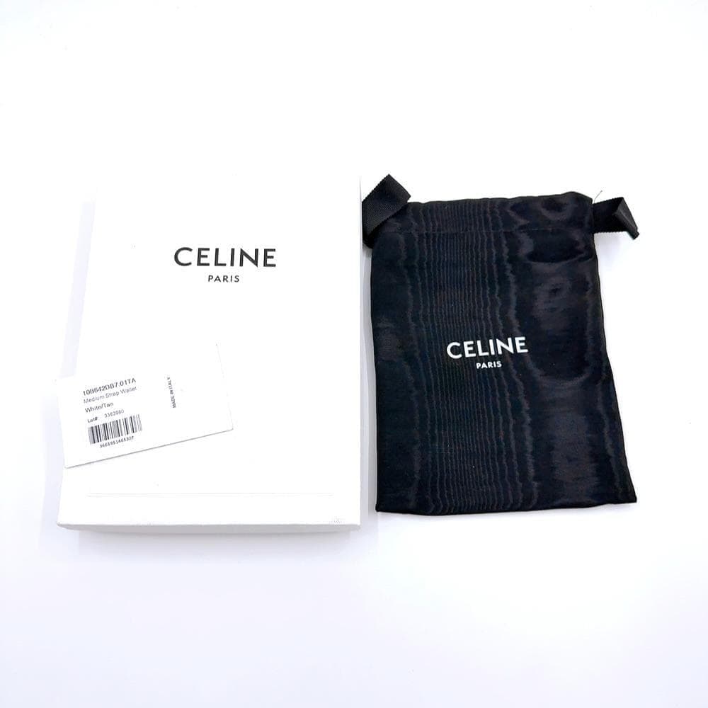 ◇セリーヌ◇トリオンフ/ミディアムストラップ/コンパクトウォレット/二つ折り財布