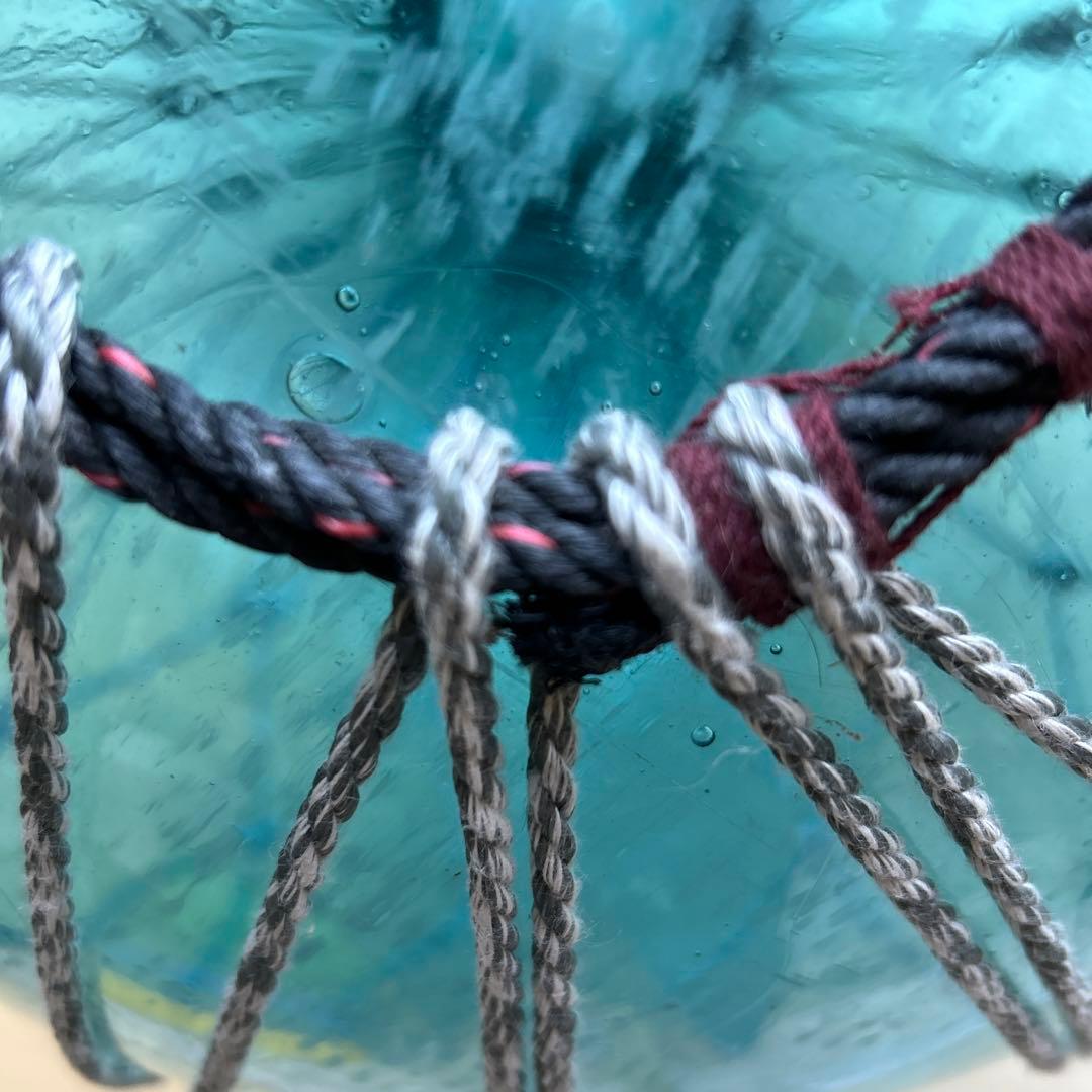 48センチ特大美　ガラス玉　浮き玉　吊り下げ　自立で立つ　置物　インテリア　漁具