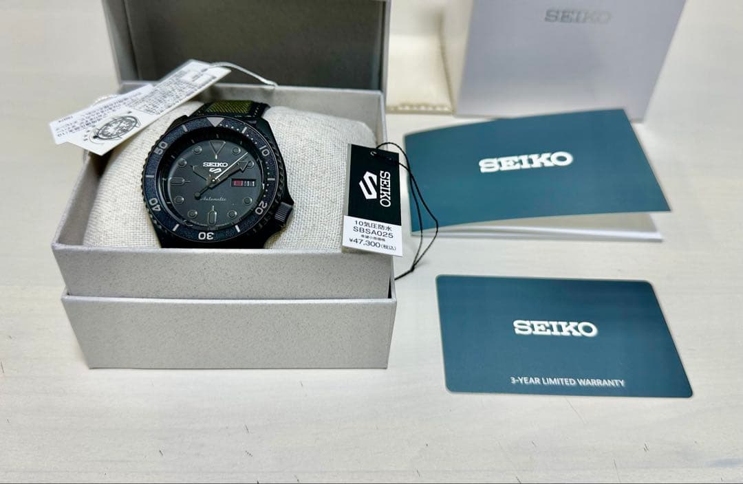 SEIKO SBSA025 自動巻き　腕時計 セイコー5 限定ベルト　ストリート