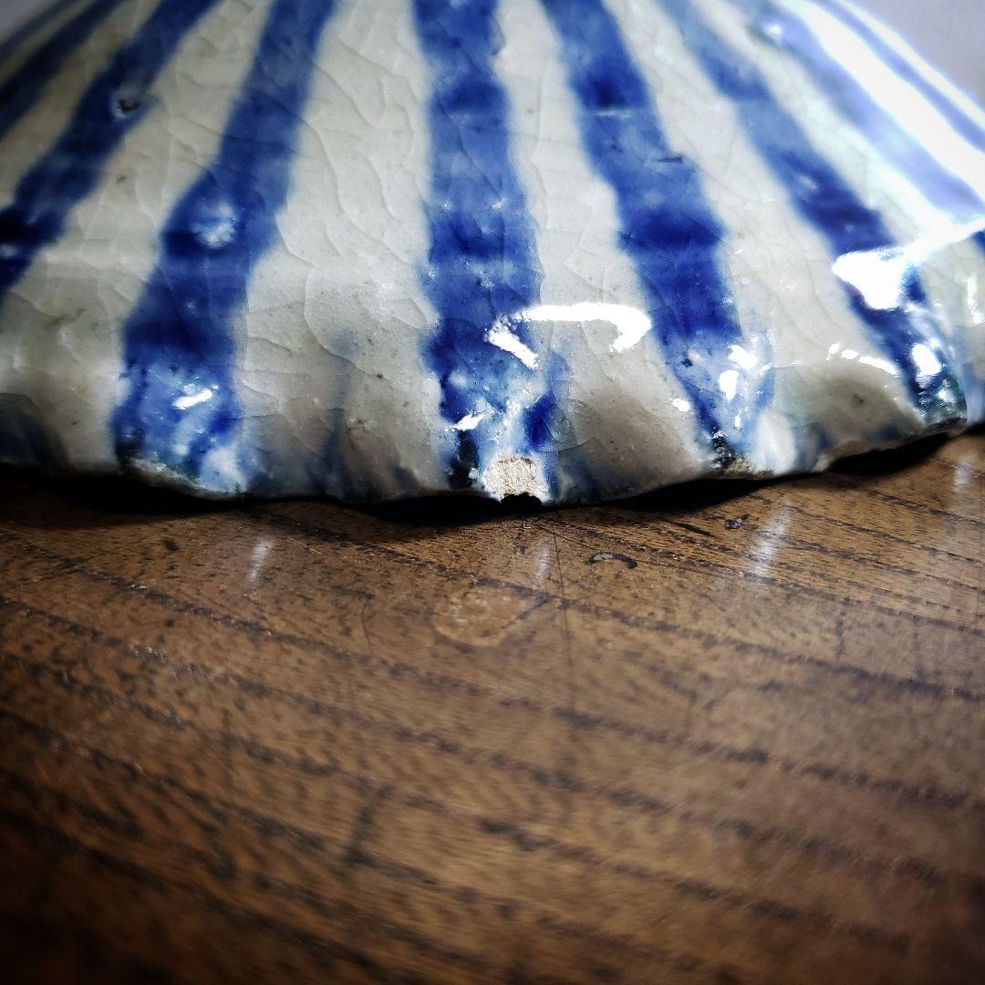 美濃焼　澤窯　可児一広　染十草　皿　4枚　訳あり　欠け　多数