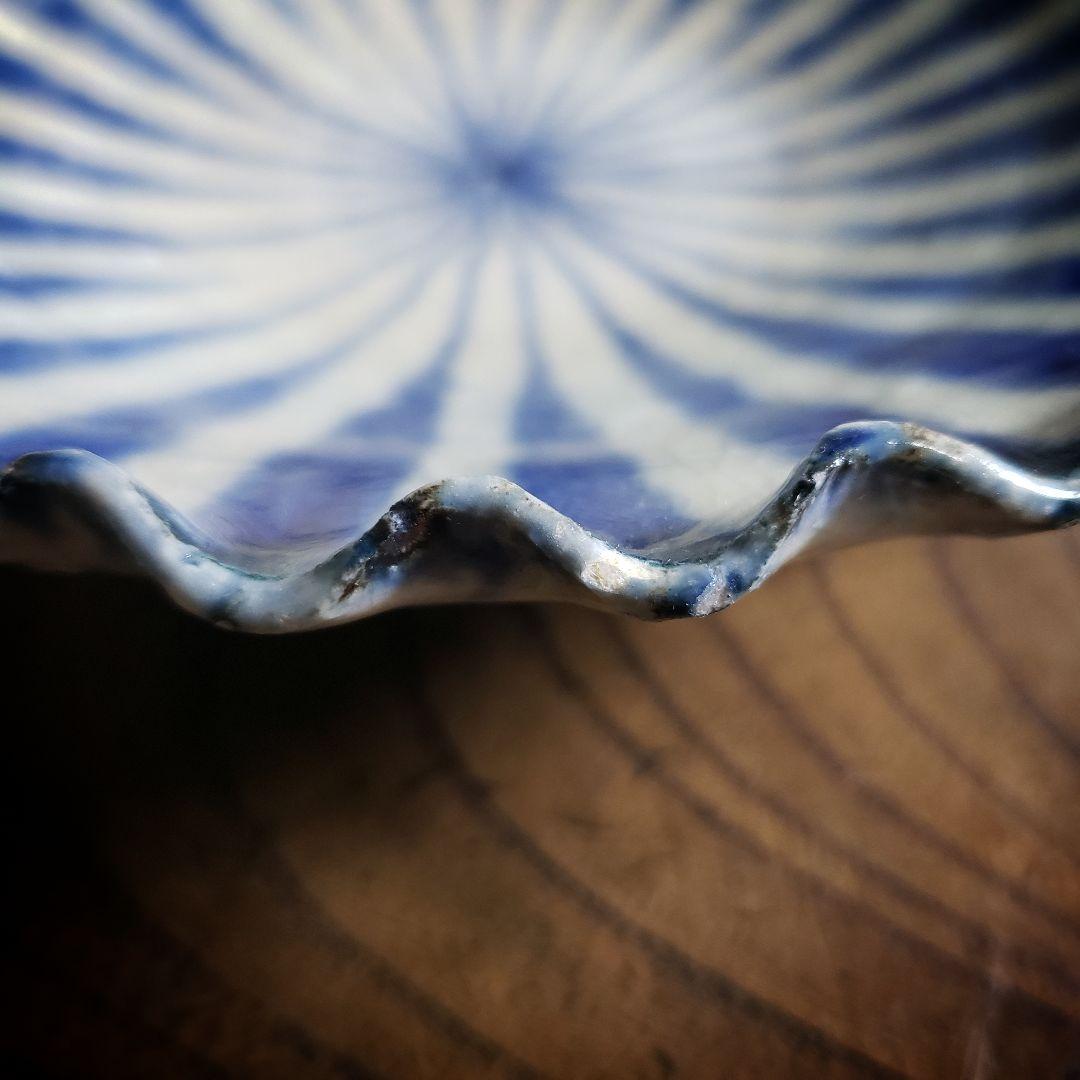 美濃焼　澤窯　可児一広　染十草　皿　4枚　訳あり　欠け　多数