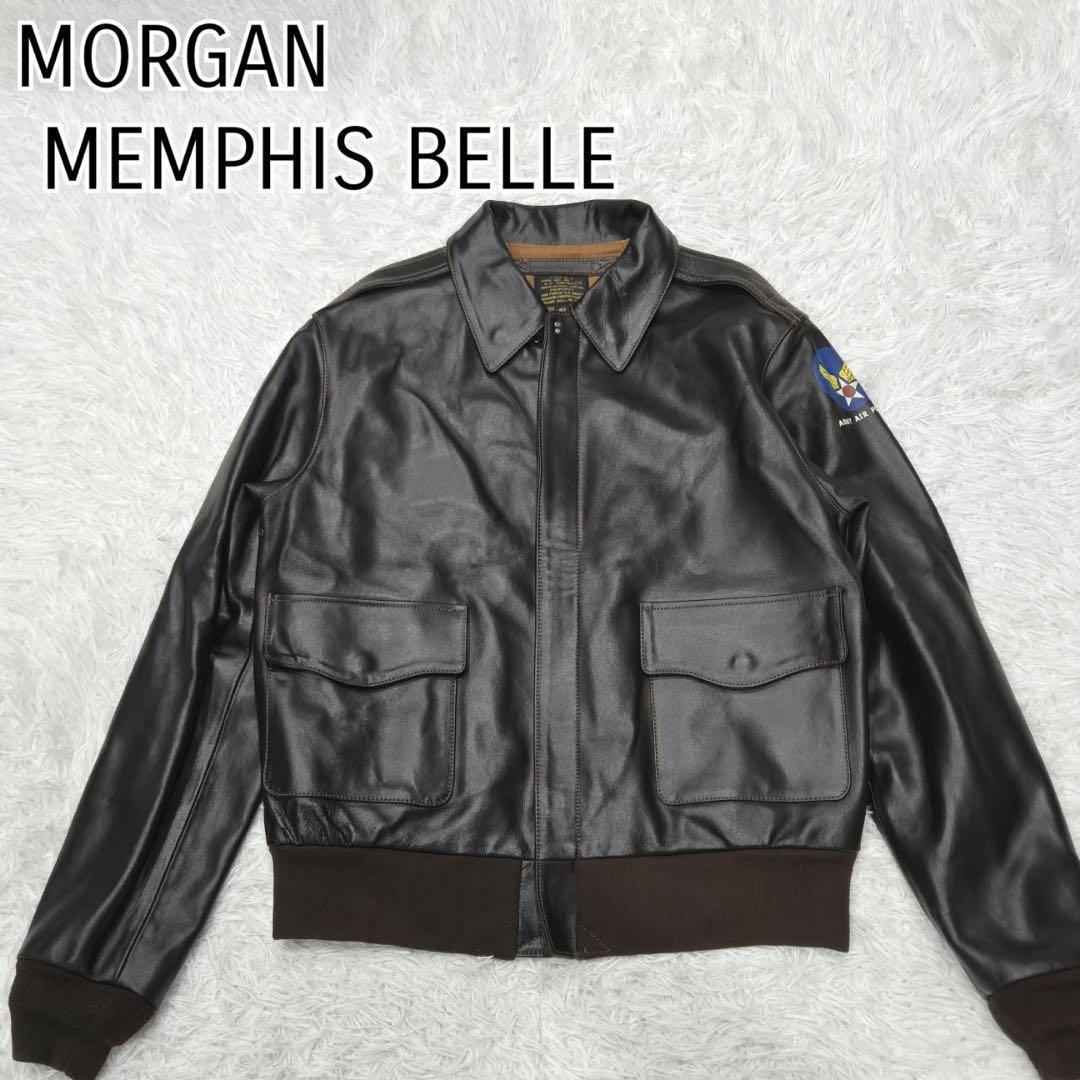 希少　本革　モーガン　メンフェスベル　A-2 フライトジャケット 40