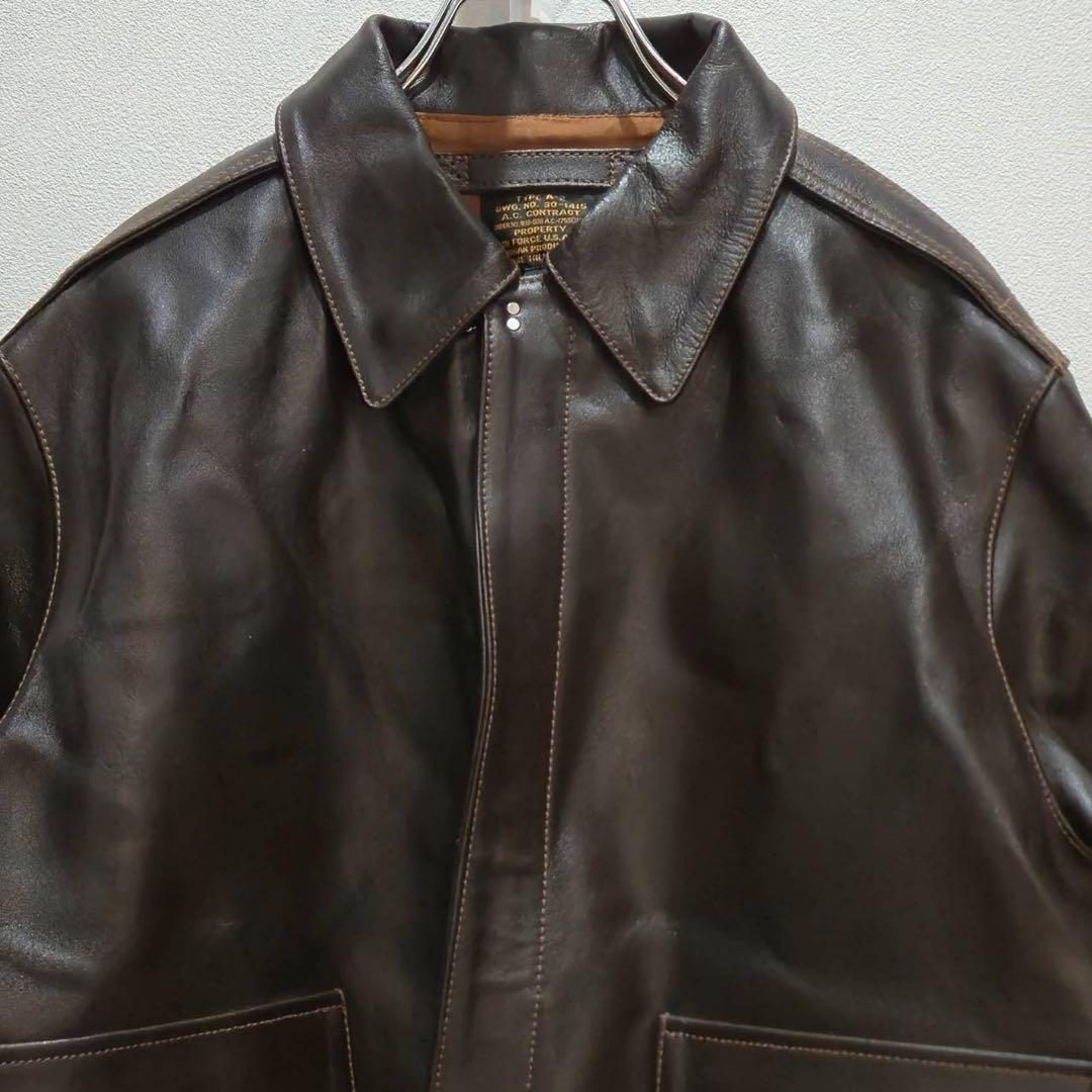希少　本革　モーガン　メンフェスベル　A-2 フライトジャケット 40