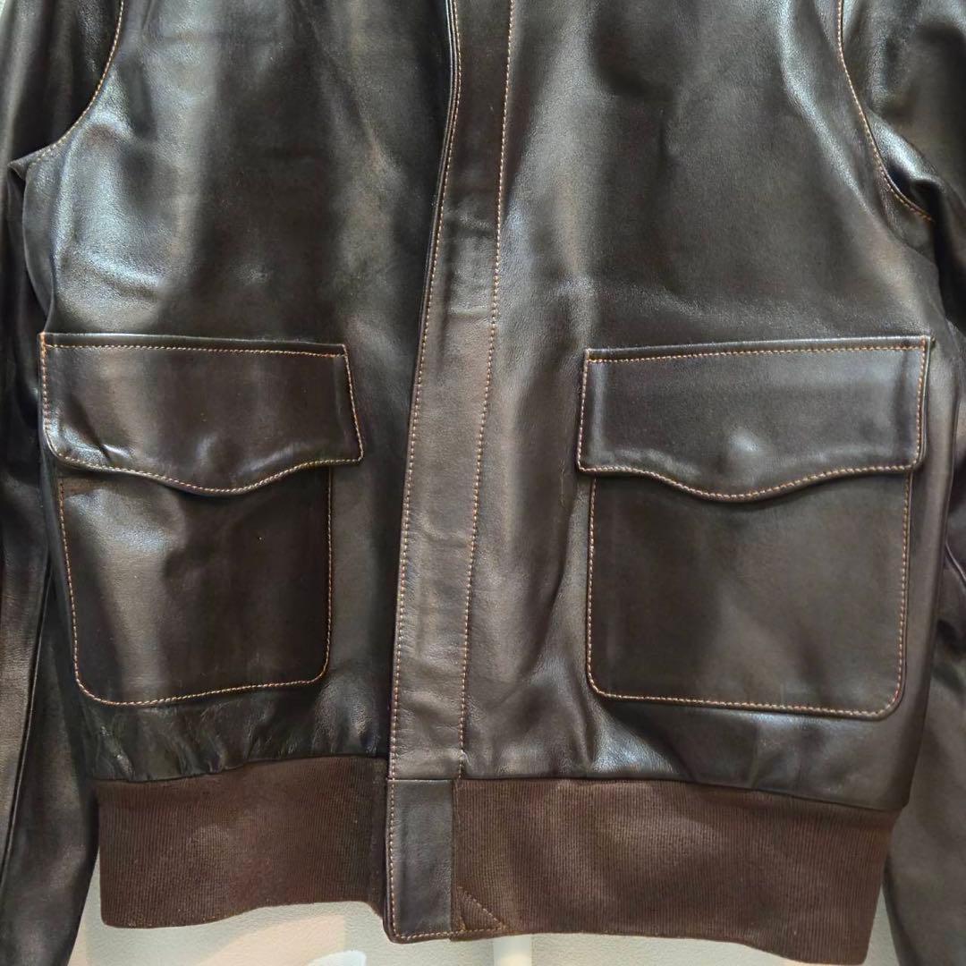 希少　本革　モーガン　メンフェスベル　A-2 フライトジャケット 40