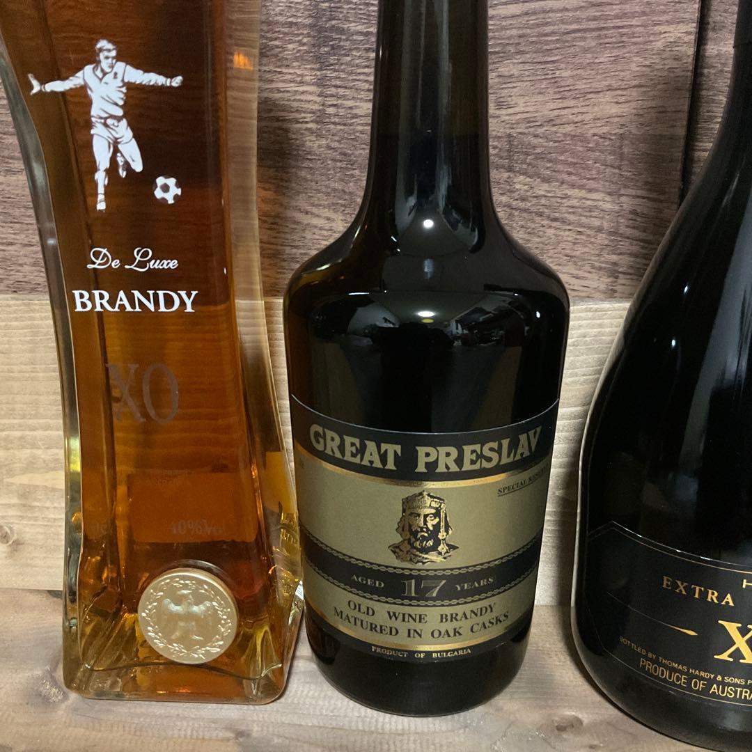 ブランデー海外古酒3本HARDYS サッカークラブ　GREAT PRESLAV