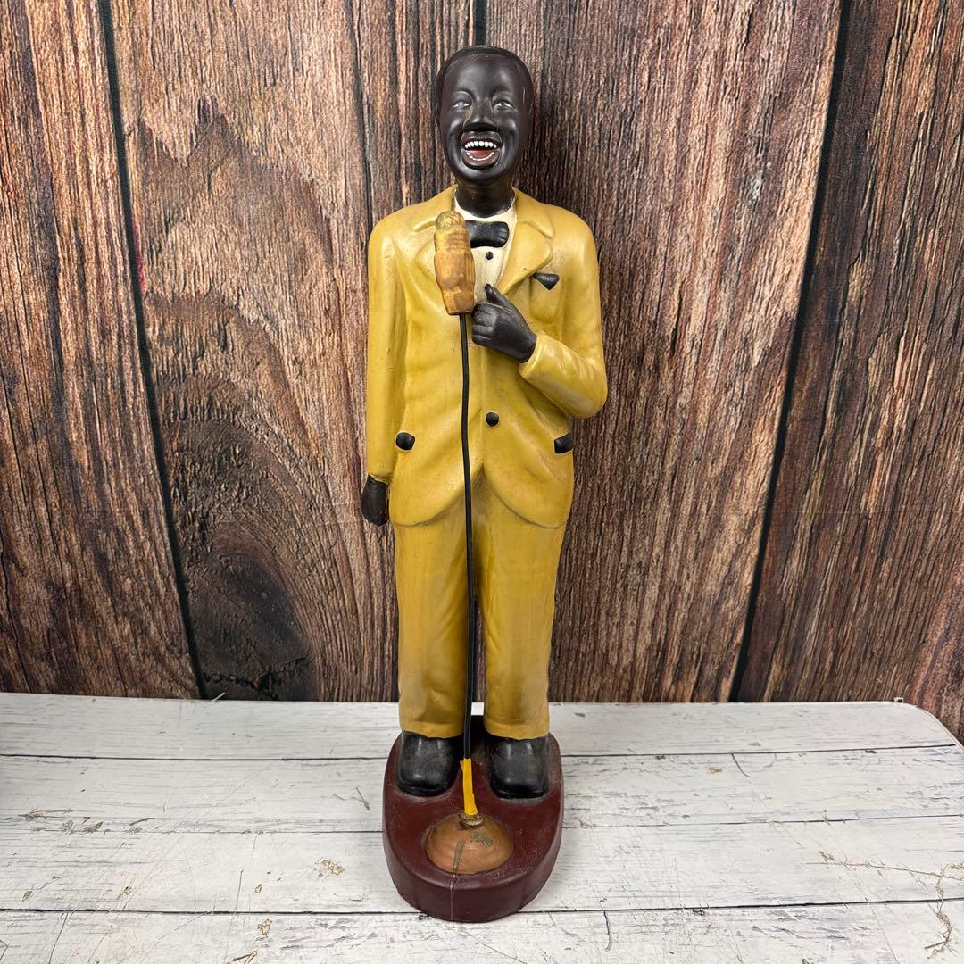 ジャズバンド 置物 黒人バンド 陶器 JAZZ 黒人楽団 6体まとめ