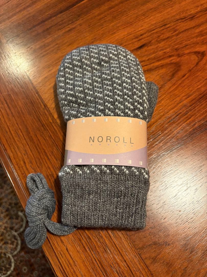 NOROLL 初期 バーズアイ ミトン 手袋 ノーロール エルエルビーン　グレー