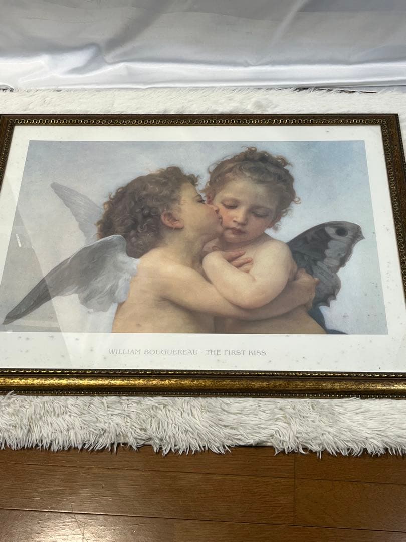 額入り87.5cm壁掛け ブグロー ファイストキス （印刷画） 1152