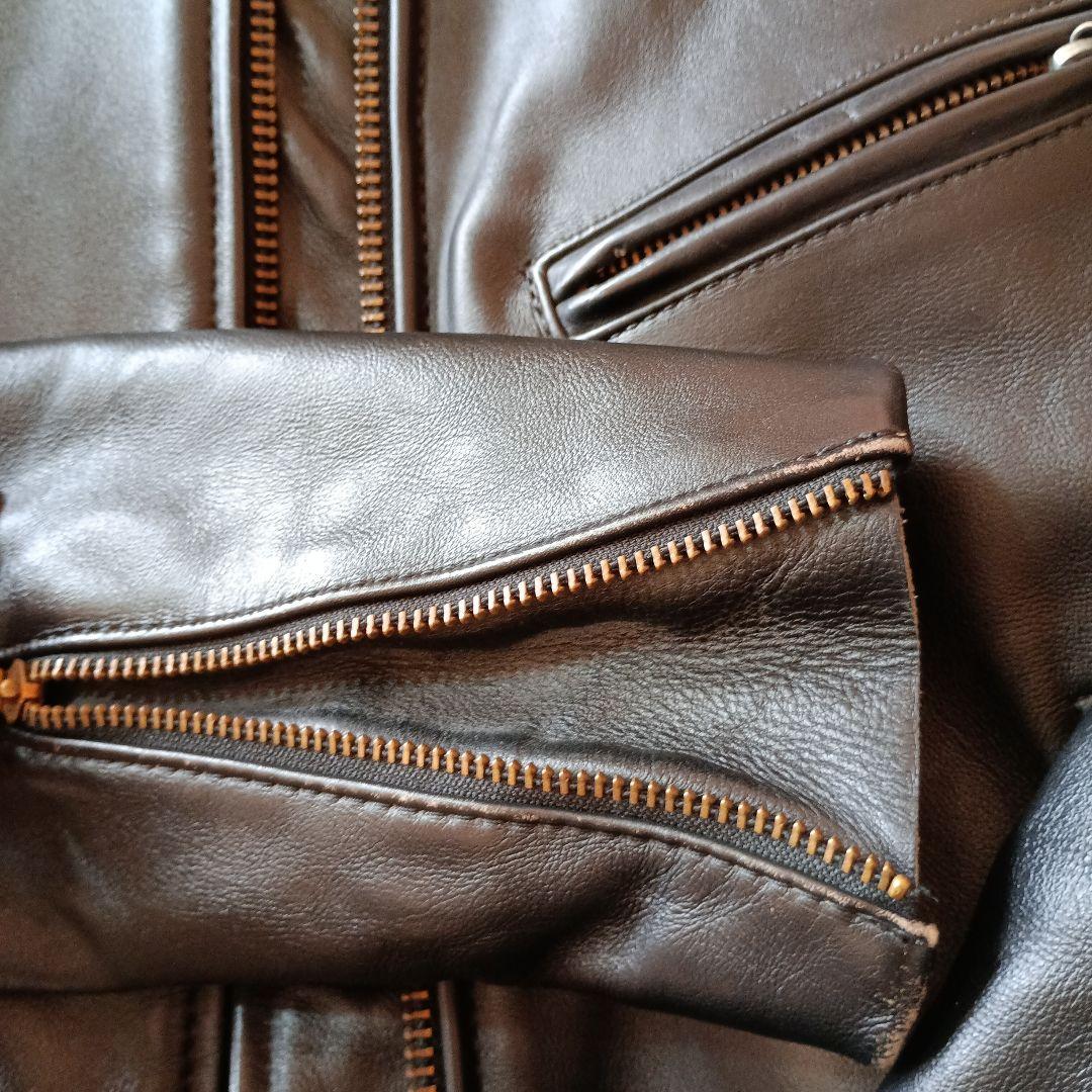 チャリ　vanson 黒 レザージャケット 36 usa製