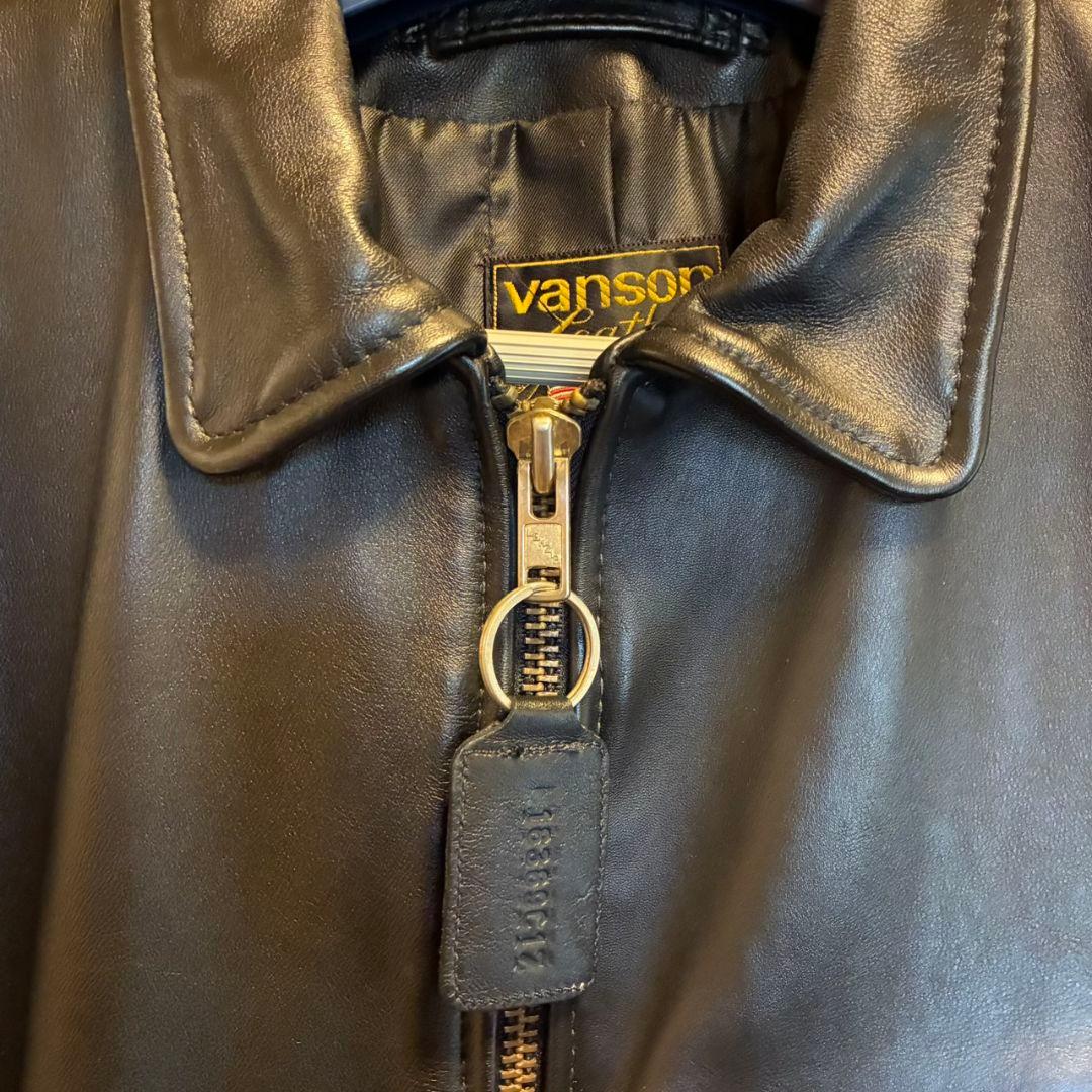 チャリ　vanson 黒 レザージャケット 36 usa製