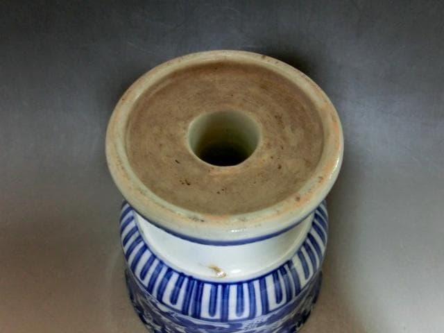 盃洗■染付花唐草紋 古伊万里 酒器 杯洗い(江戸後期～明治期) ベロ藍 時代物