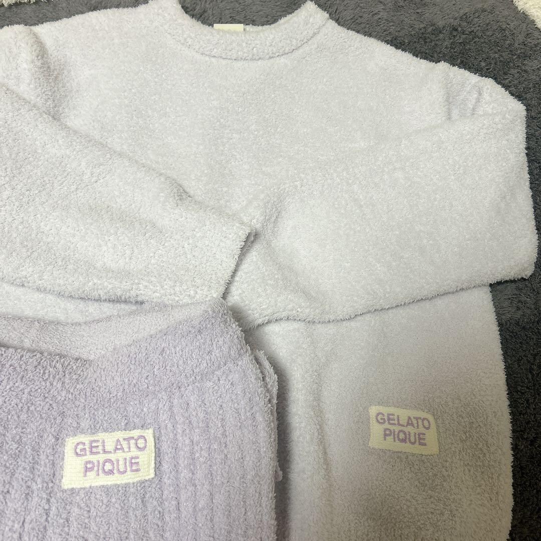 ジェラートピケ カラフルパウダープルオーバー＆ベビモコリブロングパンツセット