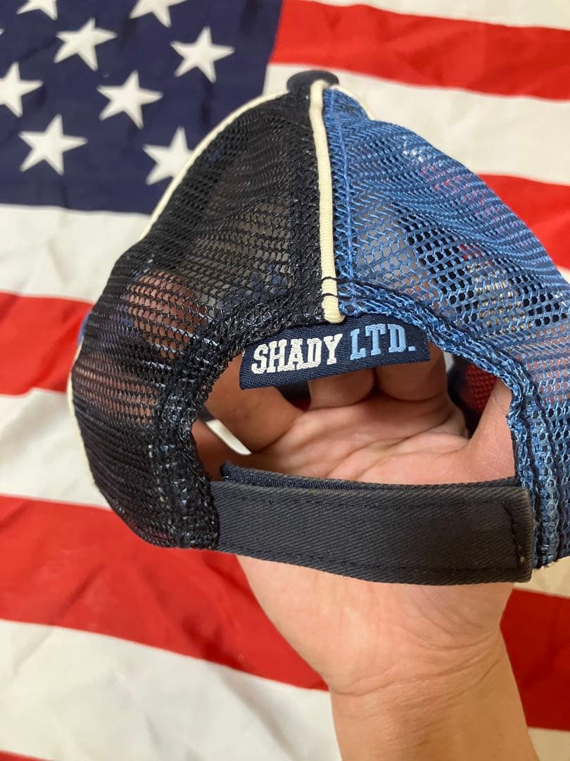 00s shady ltd EMINEM ベースボールキャップ メッシュ 青