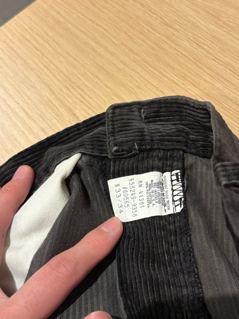 90s USA製 ラルフローレン ポロチノ 初期タグ ブラックコーデュロイ