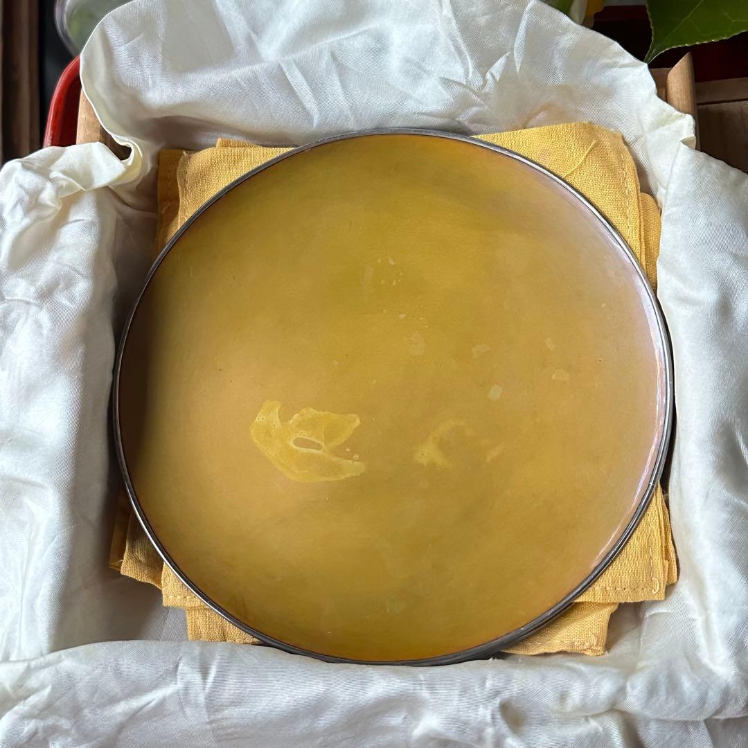 超限定9月10日20時迄‼️愛蔵生駒製松美斎造銀縁黄銅槌目菓子盆G.Ikoma5客