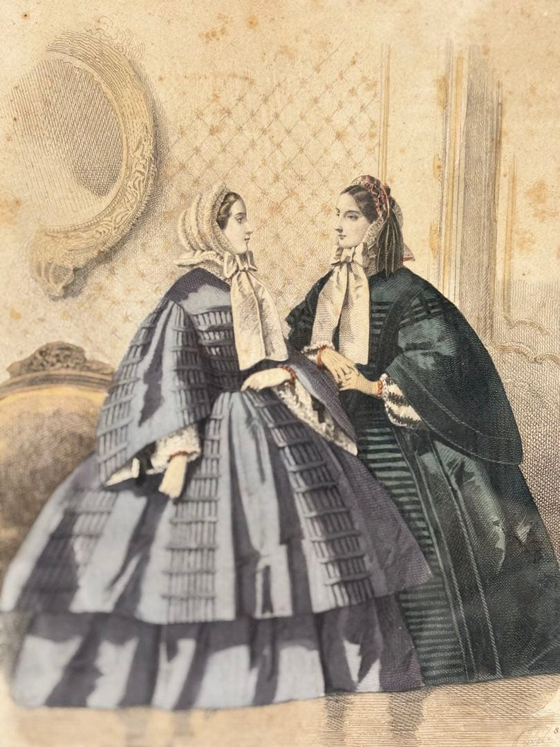 フランス　蚤の市　ファッション　ブロカント　額