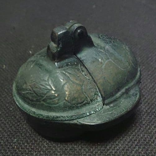 珍品　折り畳み燭台　古銅製　金工　携帯燭台　蝋燭立て　ロウソク立て　ア12