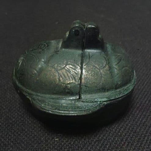 珍品　折り畳み燭台　古銅製　金工　携帯燭台　蝋燭立て　ロウソク立て　ア12