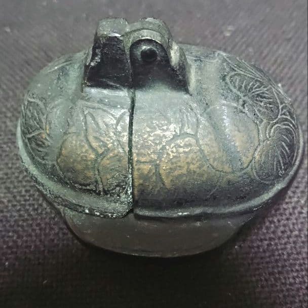 珍品　折り畳み燭台　古銅製　金工　携帯燭台　蝋燭立て　ロウソク立て　ア12