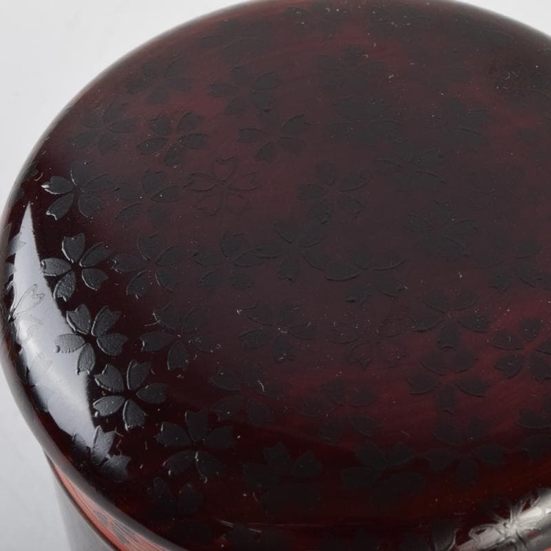 茶道具　中村香鳳作　夜桜蒔絵　珠光棗　共箱　V　9101