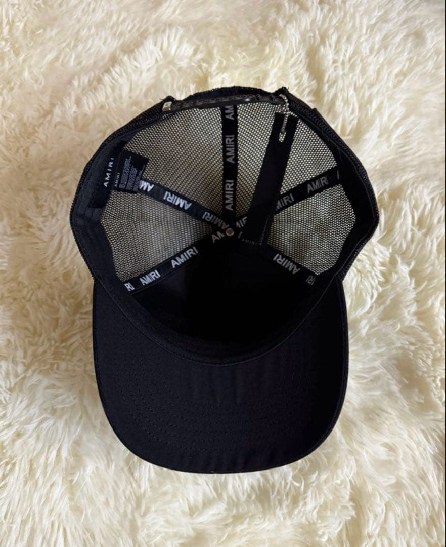 【未使用】Amiri アミリ ロゴ刺繍 ベースボール キャップ