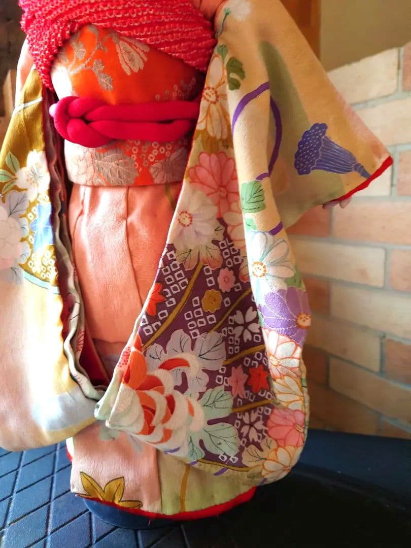 極上　市松人形 大正から昭和初期　爪切りつき　白木屋特製　羽衣　人毛　約42cm