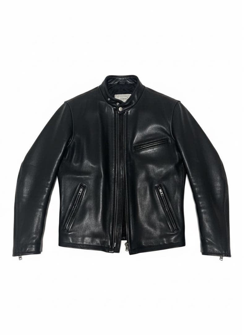 ブラック シングルライダースジャケット　60s