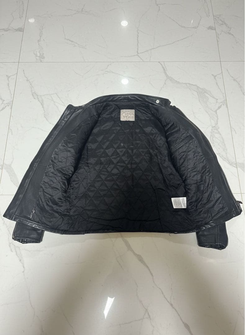 ブラック シングルライダースジャケット　60s