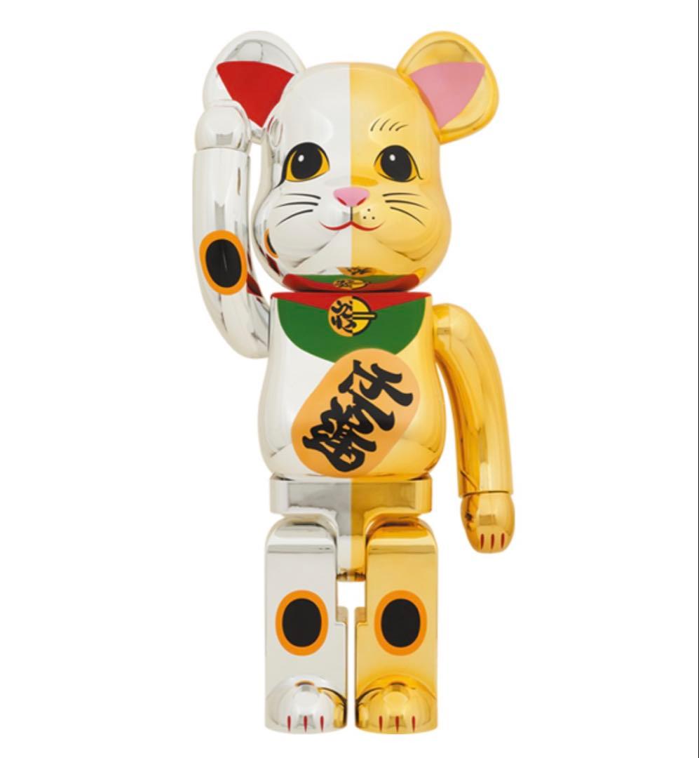 BE@RBRICK 招き猫 開運 銀×千万両 金 1000％
