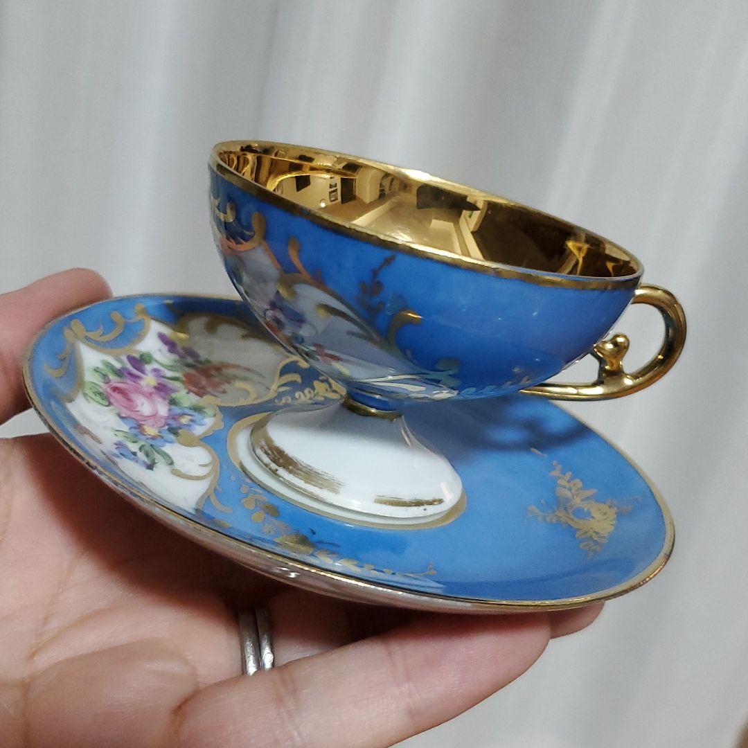 コレクションに　1客単品売りです✨フランス骨董品　アンティークリモージュ　5色