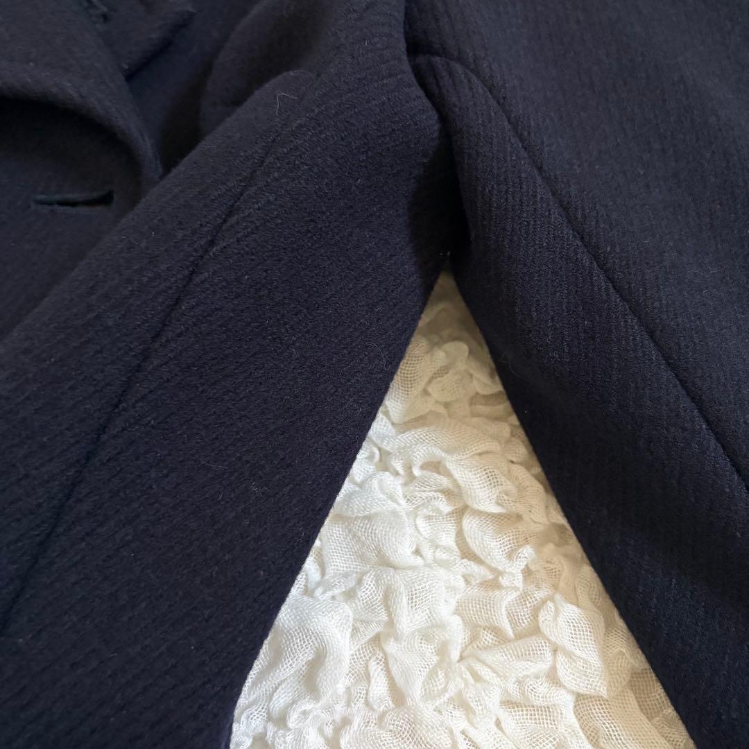 【美品！特価！】MaxMara 銀タグ チェスターコート 比翼 ダブル 濃紺