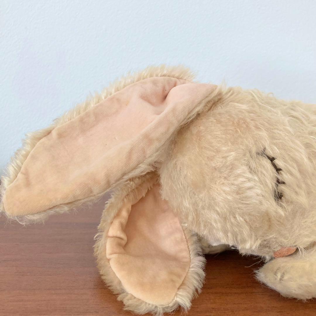 オールドシュタイフ　眠りうさぎ　シュタイフ　ぬいぐるみ　ドイツ　ヴィンテージ