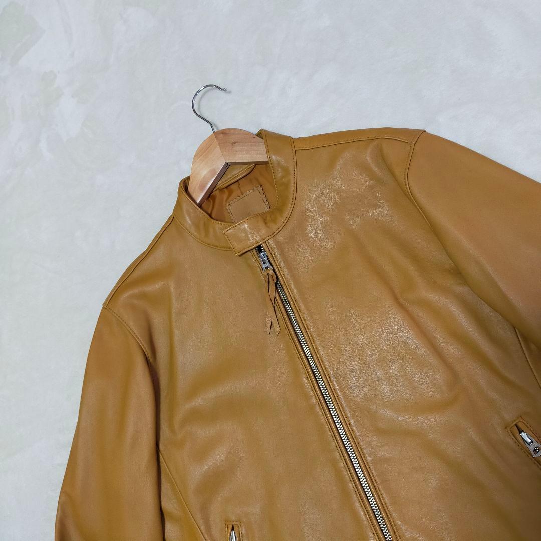 美品　ジーンズファクトリー　Lサイズ　羊革　シングルライダースジャケット