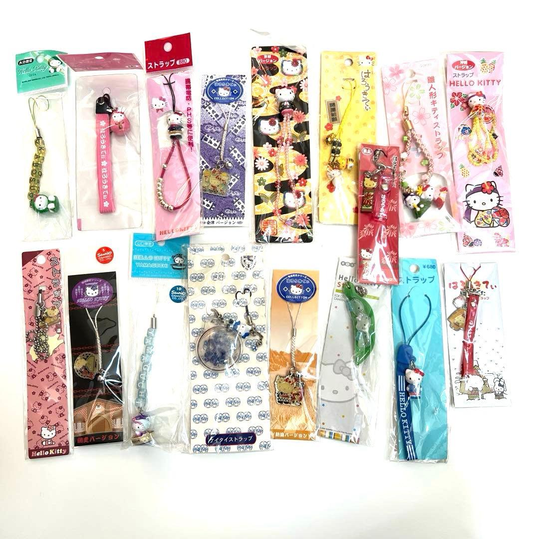サンリオ　ハローキティ　ご当地　根付け　ストラップ　まとめ売り　合計131個